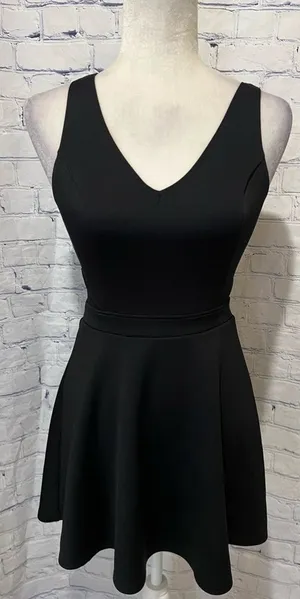 Abercrombie & Fitch Black dress Mesh Sides And Zipper Back Size Small thumbnail 1