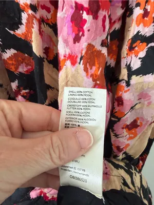 Anthropologie Blossom Floral Puffed Sleeve Tiered Boho Cottagecore Maxi Dress M thumbnail 9