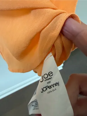 fresh women’s Button-Down Shirt in Orange, preppy, dressy, effortless thumbnail 4