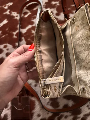 Michael Kors Brown/Beige Crossbody Bag with Signature MK Print‎ thumbnail 6