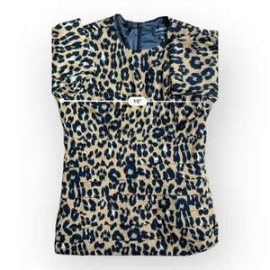Bardot Ada Leopard Mini Dress Fitted Pleated Ruffled‎ Size S thumbnail 4