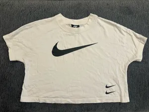 Nike Cropped Double Swoosh T-Shirt thumbnail 1