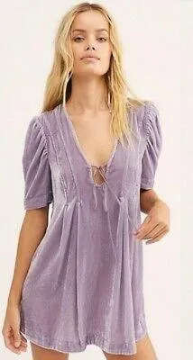 Free People Purple Mini Dress thumbnail 1