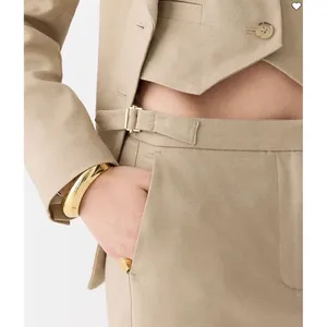 J.Crew‎ Flare Pant Womens 00 Beige Linen Blend Slim Fit BR152 Quiet Luxury NWT thumbnail 2