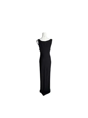 SKIMS - Soft Lounge Lace Scoop Neck Long Dress Onyx Black Sz L thumbnail 6