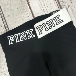 Pink Yoga Cotton Leggings Size Large thumbnail 2