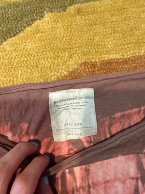 AllSaints Anaconda Flowy Tie Dye Tee Shirt Loose Oversized Pink Brown Size US 4 thumbnail 2