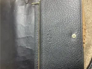 COACH Anna Foldover Black Pebbled Leather Crossbody thumbnail 5