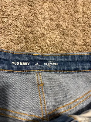 Old Navy Women's High Rise OG Straight Ripped Denim‎ Jeans Size 6 Short thumbnail 5
