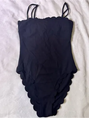Victoria's Secret Black Scalloped Swim Top thumbnail 2