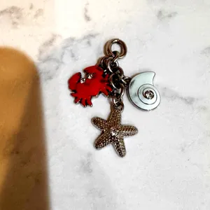 Coach nautical Beachy key chain bag charm cluster crab conch bling starfish Y2K thumbnail 5
