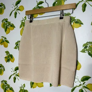 Miss Sparkling Stripe Halter Top and Skirt Set Womens Size XL NWT Tan Orange thumbnail 7