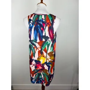 Marilyn Seyb Abstract Tropical Print Sleeveless Tank Top Size 10 thumbnail 3