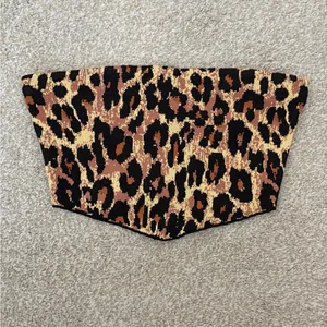 NWT STAUD Shane Leopard Print Scarf Top Multicolor Bandana Style Jacquard Knit thumbnail 5