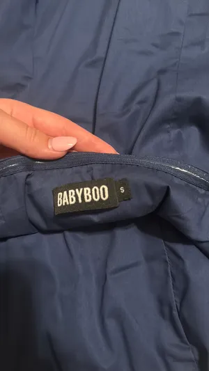 babyboo maxi navy ruffle dress thumbnail 4