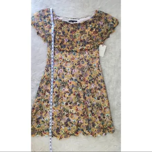 ALEX MARIE Off The Shoulder Yellow Lace Midi Dress Size 6 Wedding Guest Cottage‎ thumbnail 15