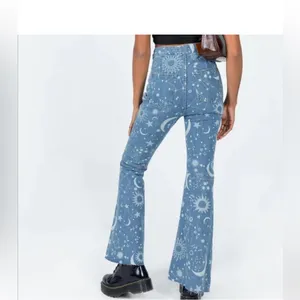Super Cool Juny Celestial Whimsigoth Flare Jeans! Blue Size 28 thumbnail 5