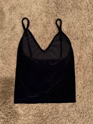 Brandy Melville/John Galt Black‎ Velvet V-Neck Cami thumbnail 2