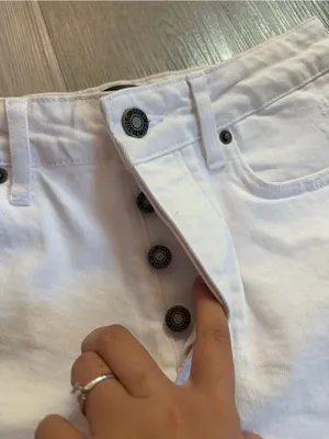 DSTLD White High Rise Button Fly Denim Cutoff Shorts Size 27 NWT thumbnail 3