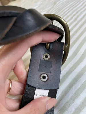 Gap Braided Genuine Leather Belt Size XS-M Dark Brown thumbnail 7