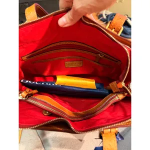 Dooney & Bourke Womens Shopper Tote Medium Cranberry Red Leather 4D234 CB Bag thumbnail 9