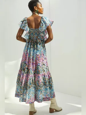 ANTHROPOLOGIE Clementina Eyelet Maxi Dress thumbnail 6