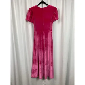 Smith&Quinn Pink Raspberry Velvet Felicity Midi Dress Sz.M thumbnail 9