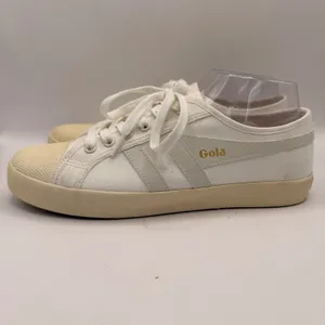 Gola Coaster Womens Off White Canvas Low Top Sneakers Trainers Cream Size 10 thumbnail 2