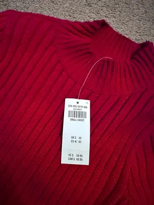 Hollister Red Ribbed Knit Dress thumbnail 3