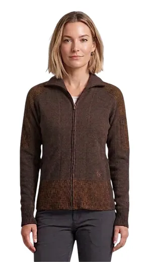 Mountain Hardwear Brown Sarafin Full Zip Wool Blend Sweater Jacket Size Medium thumbnail 1