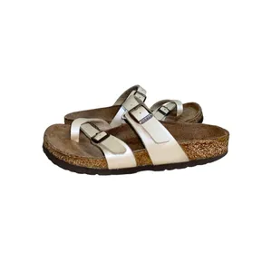Birkenstock Mayari Birko-Flor Strappy Toe Loop White Faux Leather Sandals EU 36 thumbnail 4