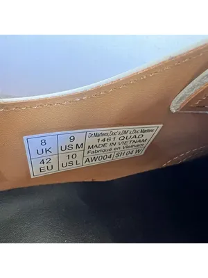 DR. MARTENS 1461 Quad Smooth Leather Unisex Platform Shoe Size 10 or 9 #B1292 thumbnail 7