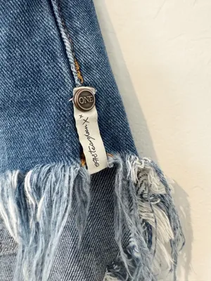 One Teaspoon Shorts Size 23 Blue Moon Le Wolves Button Fly Frayed Retro Indie‎ thumbnail 5