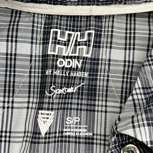 Helly Hansen Odin Women's Plaid Black Gray Snap Up Tie Waist Shirt SM GORP thumbnail 4