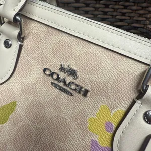 coach Rowan Satchel Bag In Signature Canvas With Floral Print cbg72 thumbnail 5