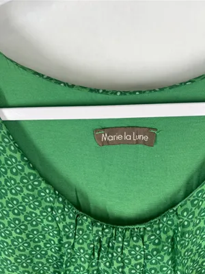 Marie‎ la Lune XL Green Silk Blend Layered High-Low Dress Made in Italy thumbnail 3