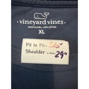 Vineyard Vines Mens XL Navy Blue Basketball Graphic Long Sleeve Pocket T-Shirt thumbnail 4