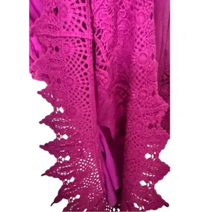 Ultra Pink Women's Lace Flowy Sleeve Lined Blouse Sz S NWT thumbnail 6