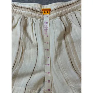 NEW Carve Designs Size Small Cream‎ Brown Striped 100% Organic Cotton Shorts 3" thumbnail 4