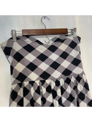 ASOS Buffalo Check Strapless Dress thumbnail 7