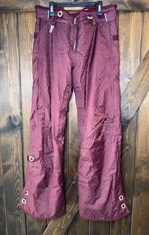 686‎ Polka Dot Ski Snowboard Snow Pants Red Size L thumbnail 1