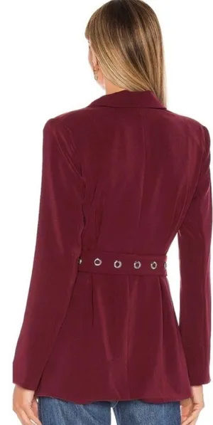 Lovers + Friends Revolve Wine Red Blazer thumbnail 2