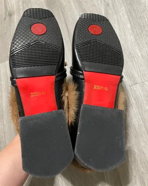 Black Fluffy Loafers. Size 5.5 thumbnail 6