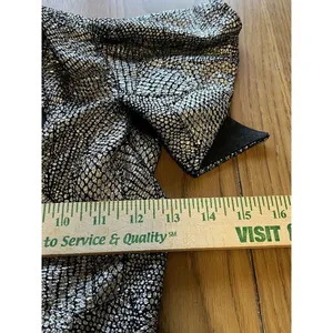 Mustard Seed Dress‎ Mini Short Shimmer Silver Size Small S thumbnail 7