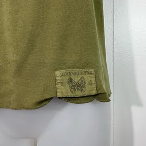 Abercrombie & Fitch Vintage Y2K Army Green Bow Butterfly Patch Tank Top Medium M thumbnail 3