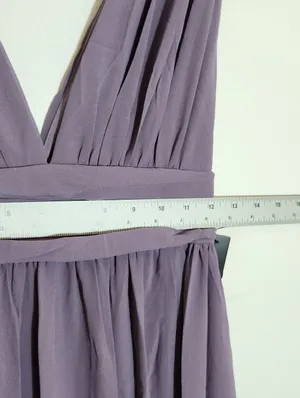 Lulus Low Cut Light Purple Formal Maxi Dress Size XS NWT Wedding Guest Prom thumbnail 9
