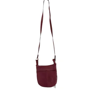 HOBO Burgundy Pebbled Leather Small Purse Crossbody Bag Flap Close Zip thumbnail 3