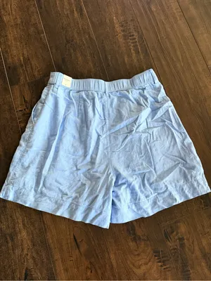 NWT Abercrombie & Fitch Light Blue Linen Shorts thumbnail 2