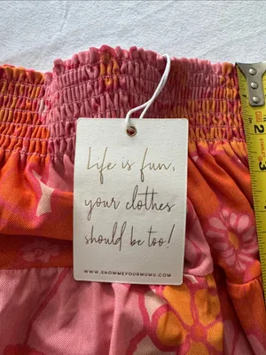 Show Me Your MuMu Pink & Orange Floral Tiered Skirt thumbnail 4