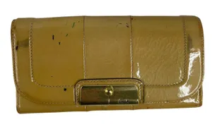 Coach Kristin Envelope Yellow Patent Leather‎ Flap Wallet Clutch ID Checkbook thumbnail 1